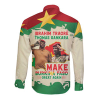 Ibrahim Traore Thomas Sankara Long Sleeve Button Shirt Make Burkina Faso Great Again