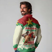 Ibrahim Traore Thomas Sankara Long Sleeve Polo Shirt Make Burkina Faso Great Again