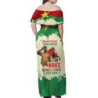 Ibrahim Traore Thomas Sankara Off Shoulder Maxi Dress Make Burkina Faso Great Again