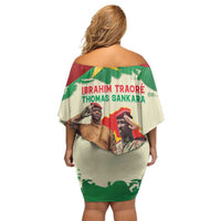 Ibrahim Traore Thomas Sankara Off Shoulder Short Dress Make Burkina Faso Great Again