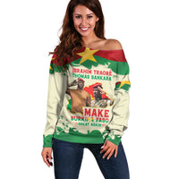 Ibrahim Traore Thomas Sankara Off Shoulder Sweater Make Burkina Faso Great Again