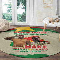 Ibrahim Traore Thomas Sankara Round Carpet Make Burkina Faso Great Again