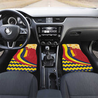 Chad Independence Day Car Mats Coat Of Arms Gerbera Daisy