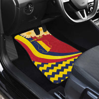 Chad Independence Day Car Mats Coat Of Arms Gerbera Daisy