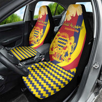 Chad Independence Day Car Seat Cover Coat Of Arms Gerbera Daisy