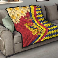 Chad Independence Day Quilt Coat Of Arms Gerbera Daisy