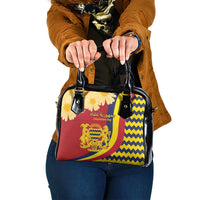 Chad Independence Day Shoulder Handbag Coat Of Arms Gerbera Daisy