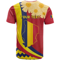 Personalised Chad Independence Day T Shirt Coat Of Arms Gerbera Daisy