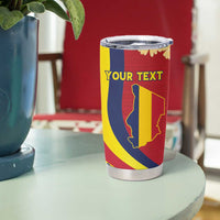 Personalised Chad Independence Day Tumbler Cup Coat Of Arms Gerbera Daisy