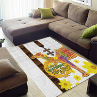 Happy Eritrea New Year Area Rug Adey Abeba Flower With Habesha Tilet Pattern - Wonder Print Shop