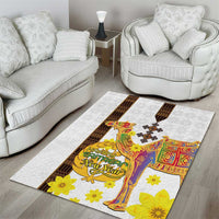 Happy Eritrea New Year Area Rug Adey Abeba Flower With Habesha Tilet Pattern - Wonder Print Shop