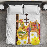 Happy Eritrea New Year Bedding Set Adey Abeba Flower With Habesha Tilet Pattern - Wonder Print Shop
