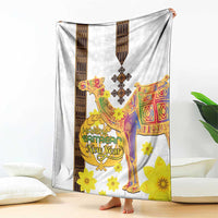 Happy Eritrea New Year Blanket Adey Abeba Flower With Habesha Tilet Pattern - Wonder Print Shop