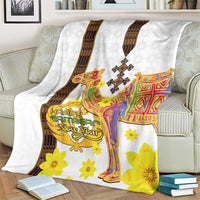 Happy Eritrea New Year Blanket Adey Abeba Flower With Habesha Tilet Pattern - Wonder Print Shop