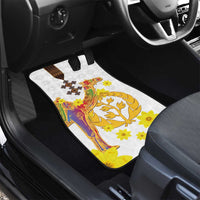 Happy Eritrea New Year Car Mats Adey Abeba Flower With Habesha Tilet Pattern - Wonder Print Shop