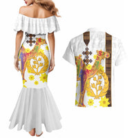 Happy Eritrea New Year Couples Matching Mermaid Dress and Hawaiian Shirt Adey Abeba Flower With Habesha Tilet Pattern - Wonder Print Shop