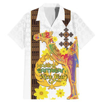 Happy Eritrea New Year Family Matching Mermaid Dress and Hawaiian Shirt Adey Abeba Flower With Habesha Tilet Pattern - Wonder Print Shop