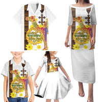 Happy Eritrea New Year Family Matching Puletasi and Hawaiian Shirt Adey Abeba Flower With Habesha Tilet Pattern - Wonder Print Shop