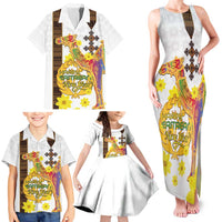 Happy Eritrea New Year Family Matching Tank Maxi Dress and Hawaiian Shirt Adey Abeba Flower With Habesha Tilet Pattern - Wonder Print Shop