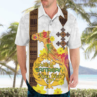 Happy Eritrea New Year Hawaiian Shirt Adey Abeba Flower With Habesha Tilet Pattern - Wonder Print Shop