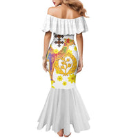 Happy Eritrea New Year Mermaid Dress Adey Abeba Flower With Habesha Tilet Pattern - Wonder Print Shop