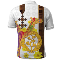 Happy Eritrea New Year Polo Shirt Adey Abeba Flower With Habesha Tilet Pattern - Wonder Print Shop