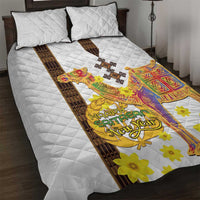 Happy Eritrea New Year Quilt Bed Set Adey Abeba Flower With Habesha Tilet Pattern - Wonder Print Shop