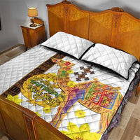Happy Eritrea New Year Quilt Bed Set Adey Abeba Flower With Habesha Tilet Pattern - Wonder Print Shop