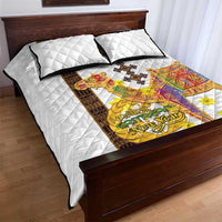 Happy Eritrea New Year Quilt Bed Set Adey Abeba Flower With Habesha Tilet Pattern - Wonder Print Shop