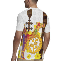 Happy Eritrea New Year Rugby Jersey Adey Abeba Flower With Habesha Tilet Pattern - Wonder Print Shop