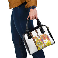 Happy Eritrea New Year Shoulder Handbag Adey Abeba Flower With Habesha Tilet Pattern - Wonder Print Shop