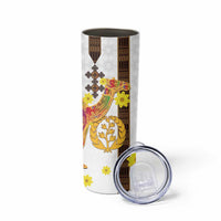 Happy Eritrea New Year Skinny Tumbler Adey Abeba Flower With Habesha Tilet Pattern - Wonder Print Shop