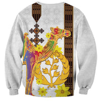 Happy Eritrea New Year Sweatshirt Adey Abeba Flower With Habesha Tilet Pattern - Wonder Print Shop