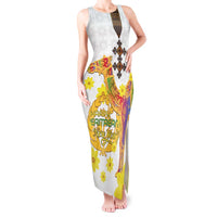Happy Eritrea New Year Tank Maxi Dress Adey Abeba Flower With Habesha Tilet Pattern - Wonder Print Shop