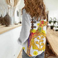Happy Eritrea New Year Women Casual Shirt Adey Abeba Flower With Habesha Tilet Pattern - Wonder Print Shop