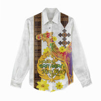 Happy Eritrea New Year Women Casual Shirt Adey Abeba Flower With Habesha Tilet Pattern - Wonder Print Shop