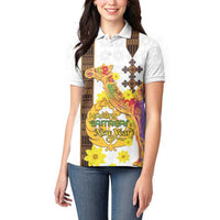 Happy Eritrea New Year Women Polo Shirt Adey Abeba Flower With Habesha Tilet Pattern - Wonder Print Shop