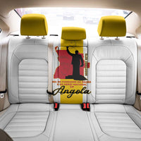 Angola National Heroes Day Back Car Seat Cover Agostinho Neto With Map - Wonder Print Shop