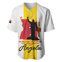 Personalized Angola National Heroes Day Baseball Jersey Agostinho Neto With Map - Wonder Print Shop