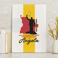 Angola National Heroes Day Canvas Wall Art Agostinho Neto With Map - Wonder Print Shop