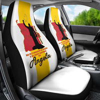 Angola National Heroes Day Car Seat Cover Agostinho Neto With Map - Wonder Print Shop