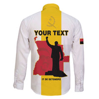 Personalized Angola National Heroes Day Family Matching Long Sleeve Bodycon Dress and Hawaiian Shirt Agostinho Neto With Map - Wonder Print Shop