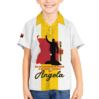 Personalized Angola National Heroes Day Family Matching Long Sleeve Bodycon Dress and Hawaiian Shirt Agostinho Neto With Map - Wonder Print Shop