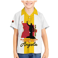 Personalized Angola National Heroes Day Family Matching Mermaid Dress and Hawaiian Shirt Agostinho Neto With Map - Wonder Print Shop