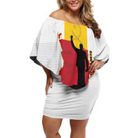 Personalized Angola National Heroes Day Family Matching Off Shoulder Short Dress and Hawaiian Shirt Agostinho Neto With Map - Wonder Print Shop