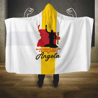 Angola National Heroes Day Hooded Blanket Agostinho Neto With Map - Wonder Print Shop
