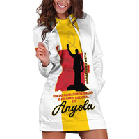 Personalized Angola National Heroes Day Hoodie Dress Agostinho Neto With Map - Wonder Print Shop