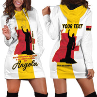 Personalized Angola National Heroes Day Hoodie Dress Agostinho Neto With Map - Wonder Print Shop