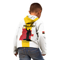 Personalized Angola National Heroes Day Kid Hoodie Agostinho Neto With Map - Wonder Print Shop