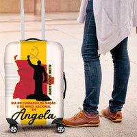 Angola National Heroes Day Luggage Cover Agostinho Neto With Map - Wonder Print Shop